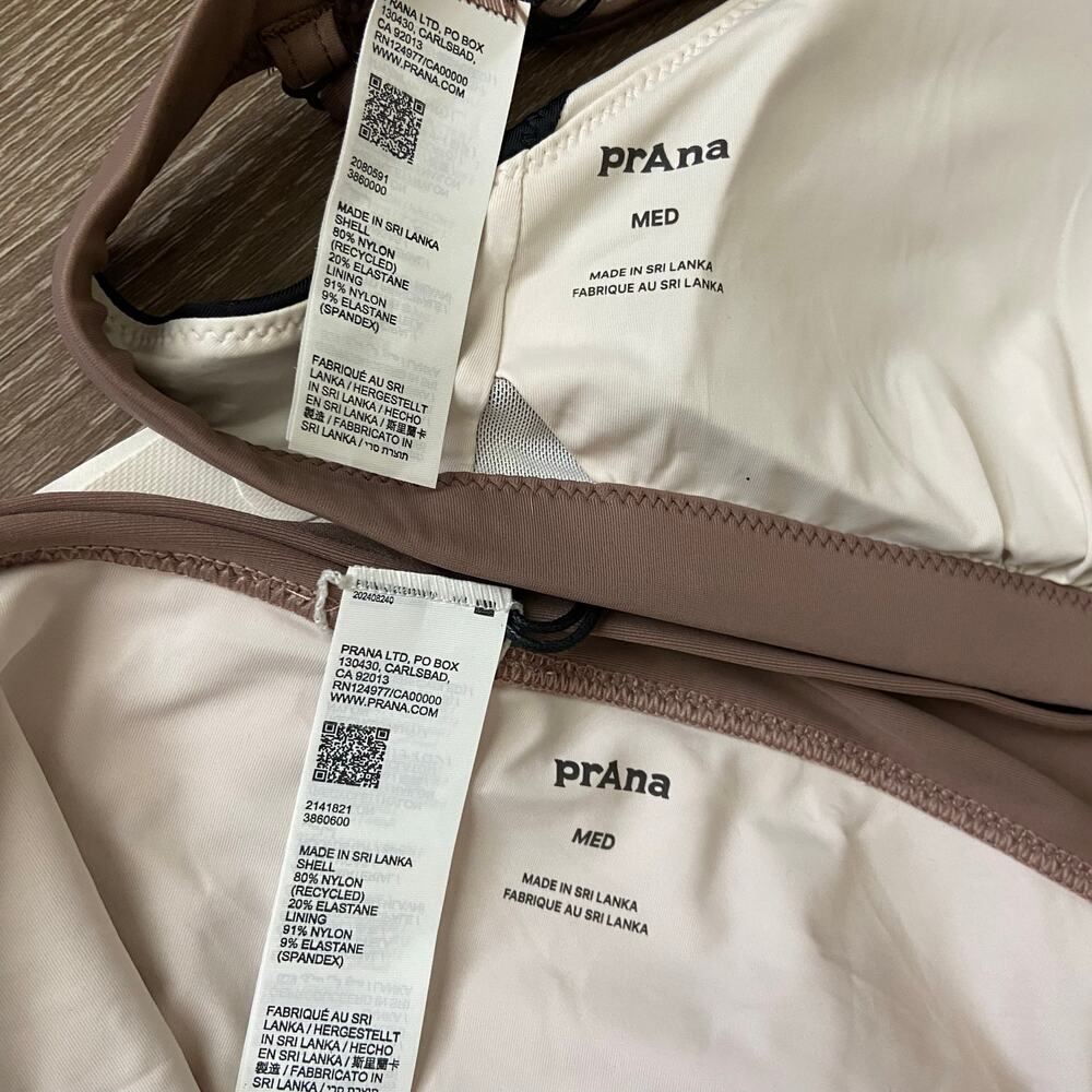 Prana Baja Bound Adjustable Top & Summer Wave Swim Bottom Sz M Colorblock Bikini - Picture 5 of 5
